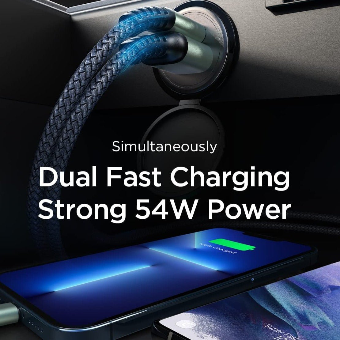 Dual-Port Fast Car Charger | PD 3.0 + QC 3.0 | 30W Output | Ultra-Compact Design